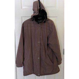 Forecaster Sport Women's Medium Tan Faux Suede Zip Button Jacket Coat Insulated